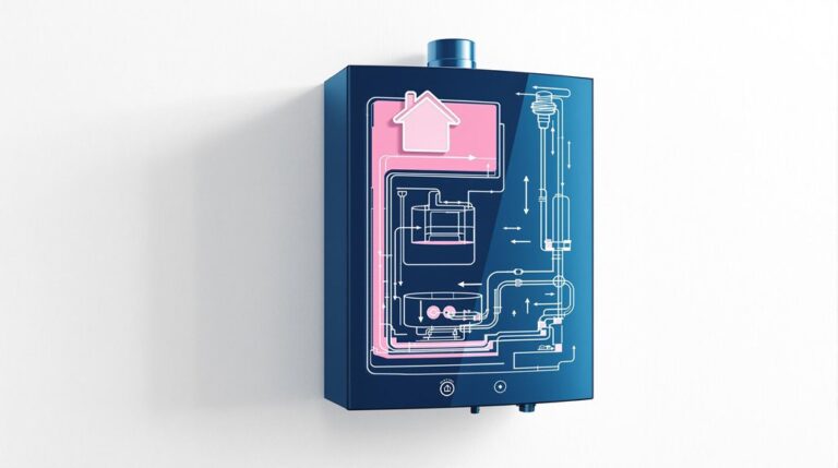 Discover the intricately detailed diagram of a Viessmann Vitodens 100-W water heating system, showcasing its marked internal pathways and components. This efficient design harmonizes performance with competitive boiler prices.